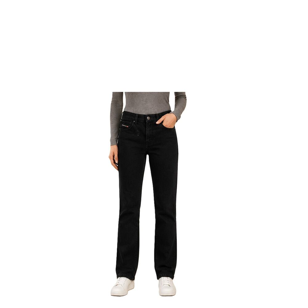 Diesel ZEROX Jeans Womens Size 28 Black Straight Leg Made in Italy Mid Rise Deni